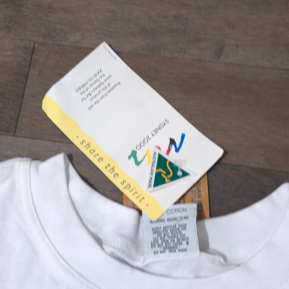 New Vintage Sydney 2000 Olympics T Shirt XXL Australian Made NWT 1997 Logo - Picture 8 of 13